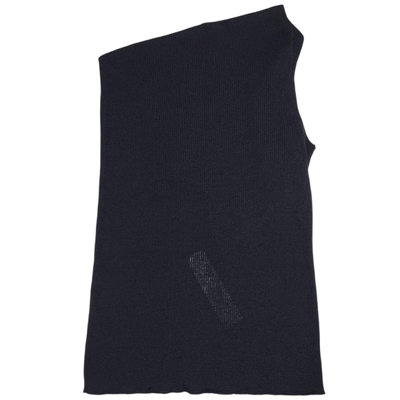 Rick Owens Performa FW20 Athena Ribbed One-Shoulder Top in Black - Picture 5 of 10